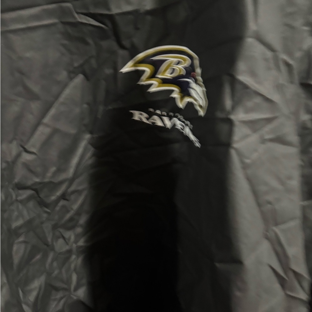 Men's Black Varsity Jacket with Embroidered Raven Design